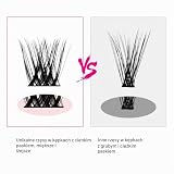 Fadlash Individual Eyelash Extensions 96 kępek 0.07 D Curl 12-18mm Przedłużanie rzęs DIY Wysoka jakość dla pełniejszych i dłuższych rzęs