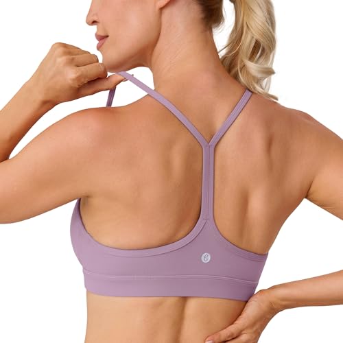 Image of BAYDI Clouduxi Y Back Sports Bra for Women - Padded Racerback Spaghetti Strap Low Impact Workout Yoga Bra, A-C Cups
