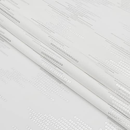 Majestic Giftware Velvet Custom Tablecloth, Small, White Dotted Silver Print #TOP4