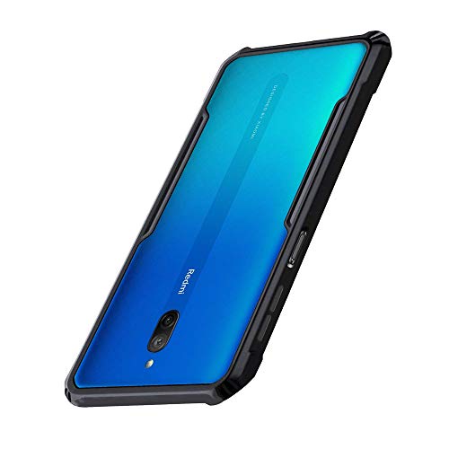 Image of A rtistque Clear Back Cover Case for Redmi 8a Dual Hybrid Transparent Shockproof Armor - Black