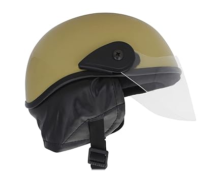 Western Era Stylish Lovable Half Face Helmet for Kids || Baby Safety and Comfort || (3-12 Years) (Desertstorm Glossy)