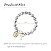 Cross Bracelet for Women Men Gold Plated Virgin Mary Pendant Baroque Pearl Rhinestone Charm Adjustable Beaded Christian Dainty Jewelry Gifts for Christmas Birthday