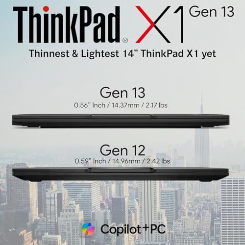 Image of Lenovo Gen 13 ThinkPad X1 Carbon Touchscreen Laptop with Intel Ultra 7 255U Processor, 14 inch WUXGA 100% sRGB, 32GB DDR5 RAM, 2TB NVMe Performance SSD, FHD+ IR+ RGB Camera, and Windows 11 Pro
