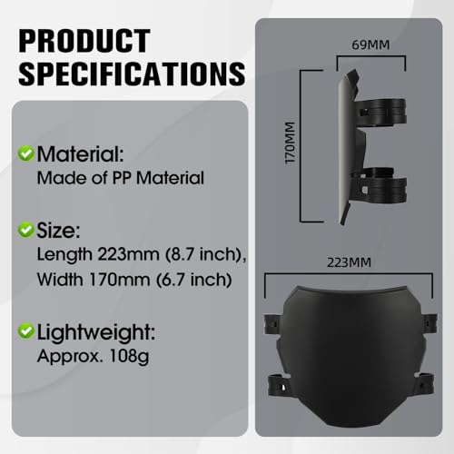 Motorrad Nummernschild,Kennzeichenhalter Motorrad Vorne Nummernschild Halterung für Surron Light Bee/Talaria Sting/X160 X260/Eride Pro S SS SR Ebike Minibikes Schwarz