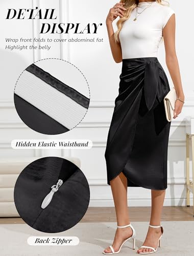 Women Satin Midi Skirt - image 6
