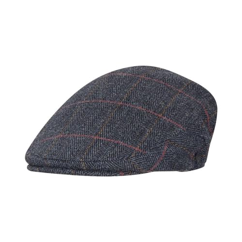 Walker and Hawkes - Derby Tweed Cambridge Flat Cap - Blue Tweed - S