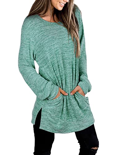 XIEERDUO Women's Side Split Tunic Sweatshirt #TOP22