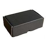 faltkarton einzeln kaufen Belastbar 5x Kleine Post-Versand-Schachtel  Schwarz  18x12x7cm  Päckchen Karton Versandkartons Faltschachteln Faltkarton Kraftpapier Geschenkbox Geschenkschachtel Falten (5 Stück)