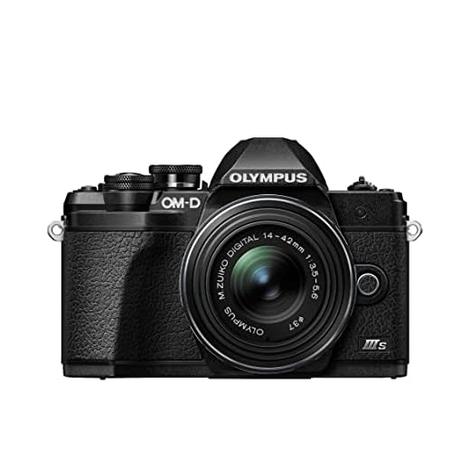 Kit de cámara del Sistema Micro Four Thirds Olympus OM-D E-M10 Mark III S, 5 Ejes de estabilización de Imagen integrada en el Cuerpo, Incluye el M.Zuiko Digital ED 14-42mm F3.5-5.6 R Negro