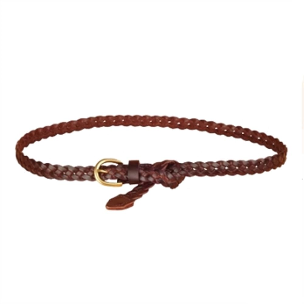 Cinturones Trenzados Cinturón Decorativo Trenzado Mujer Marrón