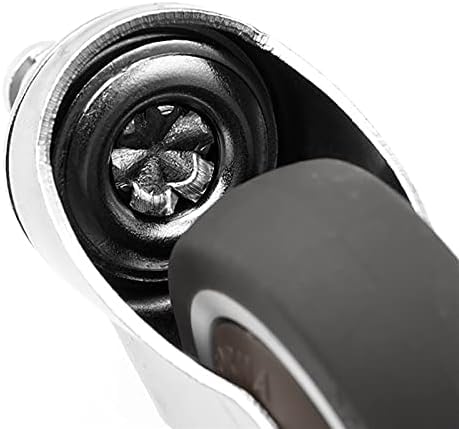 Miniatura 4 de Ruedas giratorias de goma resistentes (5 unidades), M10 x 0.591 in con varilla roscada de repuesto para silla de oficina, silla giratoria, protector