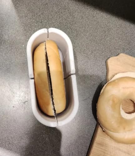 Cortador de Bagel | Soporte para Bagel | Estación para Desayuno | Esenciales de Cocina | Estación para Creación de Bagel | Para amantes de la comida (Azul Oscuro) miniatura 7