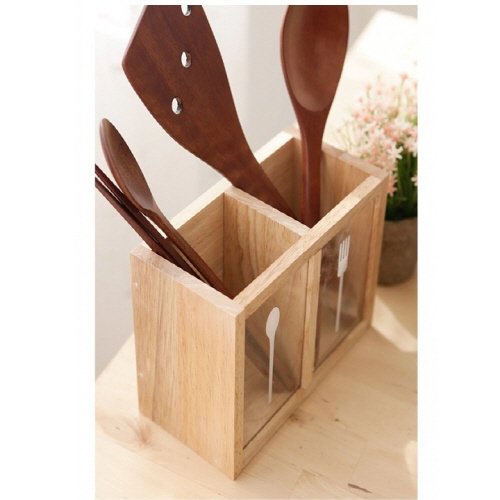 Repose-cuillère naturel en bois artisanal pour une cuisine élégante