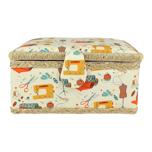 TAIZhiChen Panier à Couture Portable Boîte de Rangement Couture Organisateur D'Outils Plateau Amovible Poignée Ergonomique Adaptée Aux Débutants Enfants Bricolag, Style B