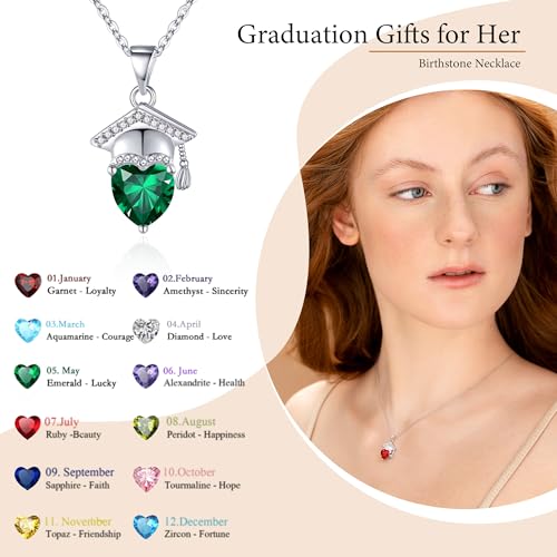 Graduation Gifts for Her 2025 Birthstone Necklace for Women Birthday Gifts for Teen Girls 5th 8th Grade High School College Graduation Gift for Her 2025 Graduation Necklace Girlfriend Daughter Jewelry2