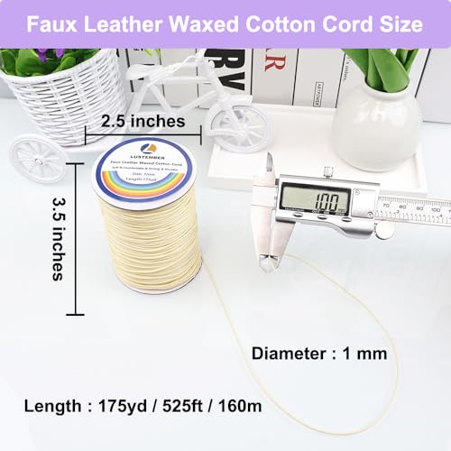 Cordon en coton ciré 1mm aspect cuir premium pour bijoux durables - 3