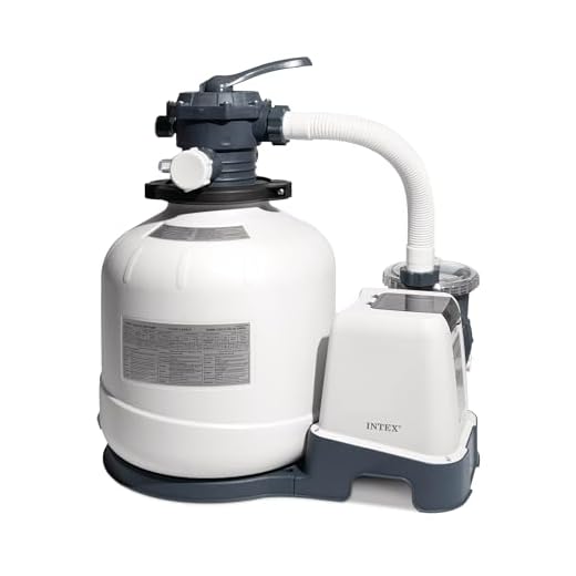 INTEX 26651EG SX3000 Krystal Clear Sand Filter Pump for Above Ground Pools, 16in, Light gray