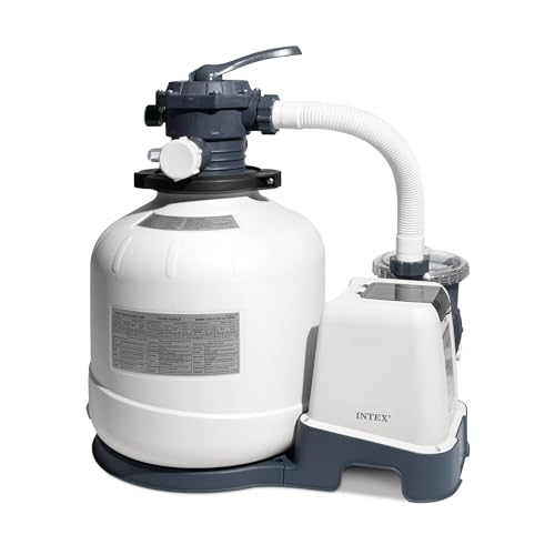 INTEX 3,000 GPH Krystal Clear Sand Filter Pump for Above Ground Pools, Swimming Pool Pump with Automatic Timer - Improved Circulation, Filtration, & Clarity by Intex - Used condition - CA$274.48