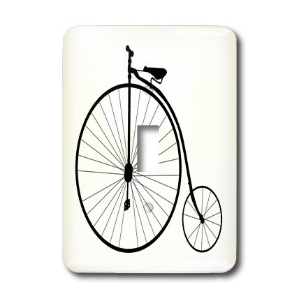 Grande roue vintage photo vélo noir et blanc pour interrupteur de salon moderne