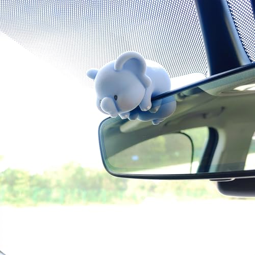Image of Cute Furry Animal Rear View Mirror Accessories, Car Dashboard Decoration | Soft Texture, Car Interior Accessories, Ornament for Car Screen, Rearview Mirror or Computer Monitor