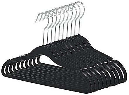 Only Hangers Plastic Petite Size Suit Hangers, Black, Set of 20