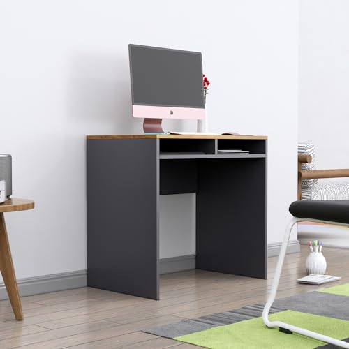 Image of Bniture Wooden Study Table for Home | Engineered Wood Laptop Study Table | Multi Purpose Office Desk for Laptop, Computer, Writing | Table for Study, Workstation Home & Office, Slate Grey & Giant Wood