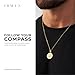 CRAFTD | Gold Compass Pendant Necklace | Durable 18K Gold & 316L Stainless Steel | 20.5