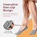 Eedor Women's No Show Socks, Comfy and Breathable Non-Slip, Low Cut Invisible Liner Socks for Casual and Formal Wear, Durable, Soft, Stretchable Fabric - 3 Pairs, Large, Size 8-10 - Gray