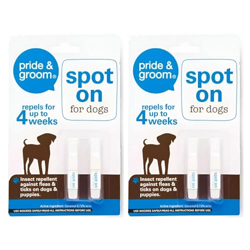 2 x Dog Flea & Tick Treatment Spot-On...