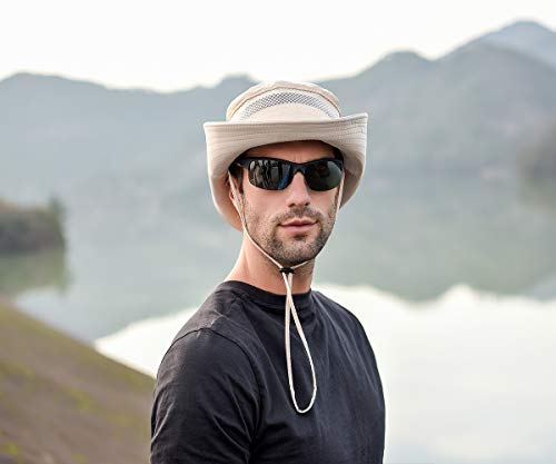 Men Women Sunscreen Cooling Hat Ice Cap Heatstroke Protection Cooling Cap Wide Brim Sun Hat With Uv Protection Beige #TOP3