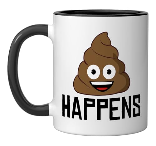Taza cerámica 11 onzas negro y blanco miniatura 1