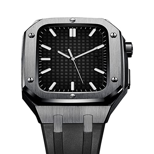 Protégez votre Apple Watch 45mm avec ce kit boîtier métal noir antichoc