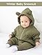 Happy Cherry - Junge Strampler Dicker Schneenanzüge Warme Mädchen Baby Overall Winter Spielanzug Lange Ärmel Jumpsuit Neugeborene Schneeanzug Kleinkind Wintermantel - 9-12 Monate - Grün