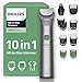 PHILIPS Multigroom Series 5000 All-in-One 10-teiliger Barttrimmer und Haarschneider für Gesicht, Kopf und Körper, selbstschärfende Metallklingen, elf Längeneinstellungen (0,5–16 mm), Modell MG5918/15