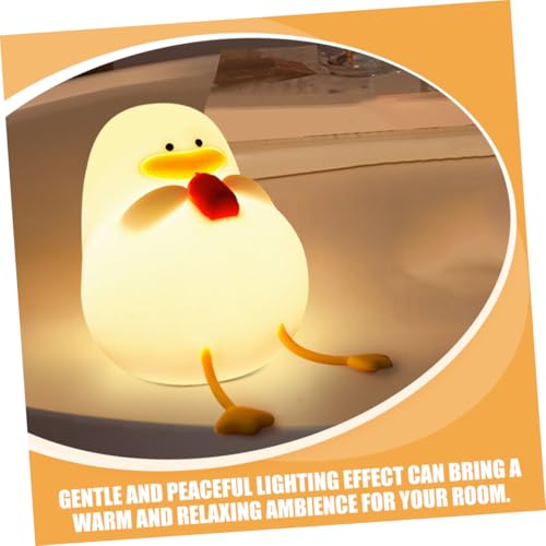 Lámpara de mesa de noche de silicona con forma de pato miniatura 5