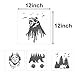 4 Pack (12x12 Inch) Painting Drawing Wildlife Stencils Forest Bear and Claw Stencil for DIY Rock Painting Art Projects, Reusable