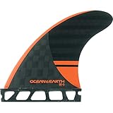 Ocean & Earth OE-3 Speed Small Black/Red Thruster Single Tab Includes 3 Fins