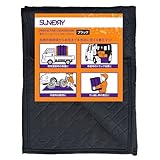 SUNDRY 養生クッションマット 180cm×120cm ブラック 荷物運搬 引越し 保護 敷物 クッション材