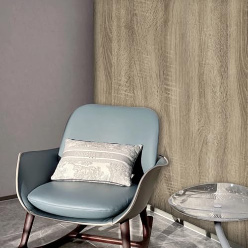 Abyssaly Wood Grain Contact Paper for Cabinets, Natural Light Brwon Wood Peel and Stick Wallpaper, Self Adhesive Renter Friendly Decor Wallpaper 17.7”×394”