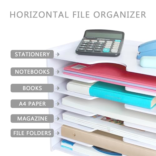 Porte-documents 7 niveaux larges pour trier vos courriers - 5