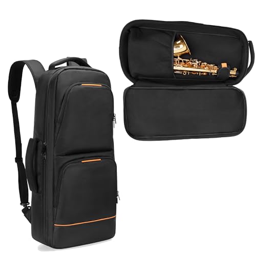 Rexmica Alto Sax Backpack with Pockets and Padded Straps
