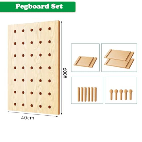Genérico Estante de Pared para Garaje con Tablero Perforado, Almacenamiento de Brocas, Juego de Llaves, Soportes, Ganchos Largos, Organizador montado, centros de exhibición para el hogar, Tablero per