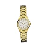 precio reloj guess steel cuadrado  Guess Sport Steel - Reloj analógico de mujer de cuarzo con correa de acero inoxidable dorada - sumergible a 30 metros
