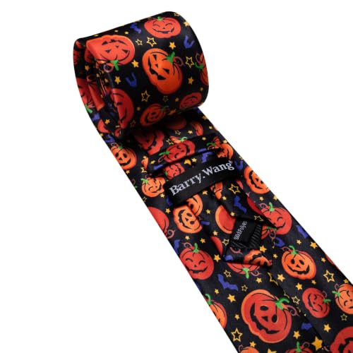 Image of Barry.Wang Men Tie Sets Skull Extra Long Necktie Pocket Square Cufflinks