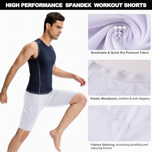 SPVISE Shorts de compressão masculino elastano esportivo para treino, corrida, academia, roupa íntim
