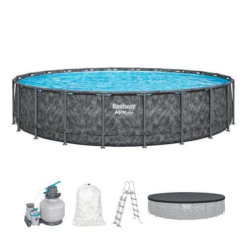 Bestway Juego de Piscina Redonda de 22' x 52'/6.71 MX 1.32 m