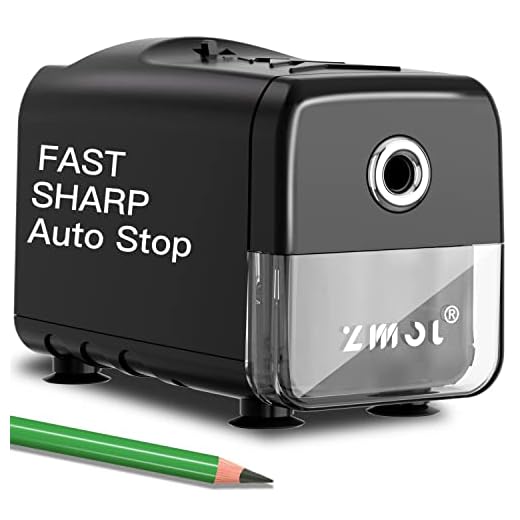 Electric Pencil Sharpener Heavy Duty,Pencil Sharpener for Classroom,Commercial pencil sharpener for 6-8mm No.2/Colored Pencils, Best Pencil Sharpener,Auto-Stop,Super Fast&Sharp(Pencil Sharpener Only)