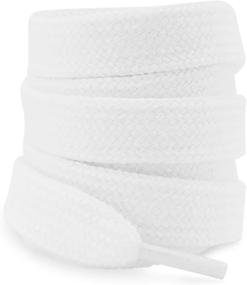 UamGlsob Cotton Shoe Laces for Alexander Mcqueen Sneakers,1/2''(1.2cm) Flat Thick Jumbo Fat Wide Shoelaces Replacement Laces