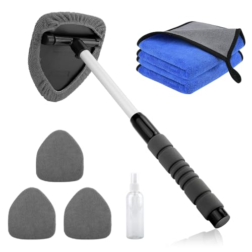 VBGURR Windscreen Cleaner Tool Extendable Windshield Cleaner Brush Kit