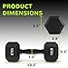 Fitvids Rubber Encased Exercise & Fitness Hex Dumbbell, Hand Weights with Anti-Slip Metal Handle for Home Gym, Multiple Sizes, 10LB Pair
